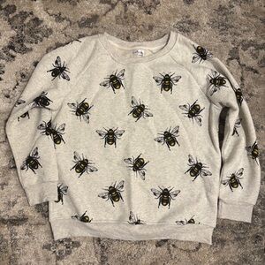Bee Print Gray Sweatshirt